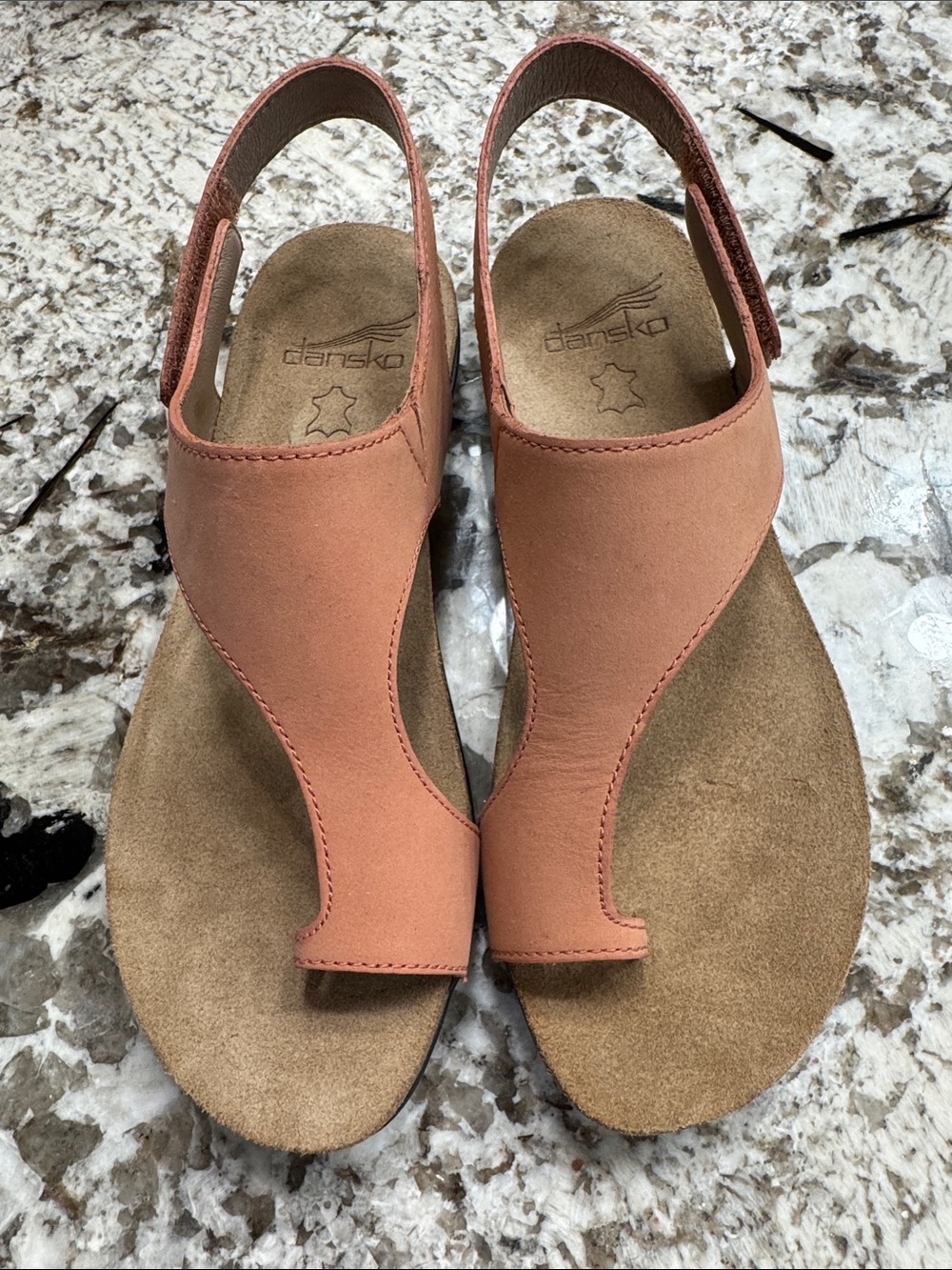 Dansko Women's Peach Leather Slingback Reese Sandals
